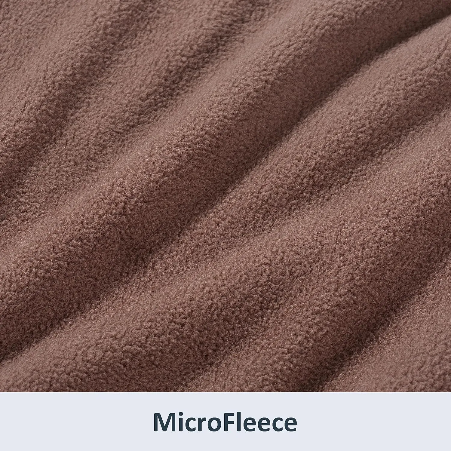 Berkshire Blanket Microfleece Throw Size Bed Throw Blanket Taupe, Lightweight Soft Breathable Plush Micro Fleece Throw Blanket for Travel, Bed and Couch, 50x60 Inches