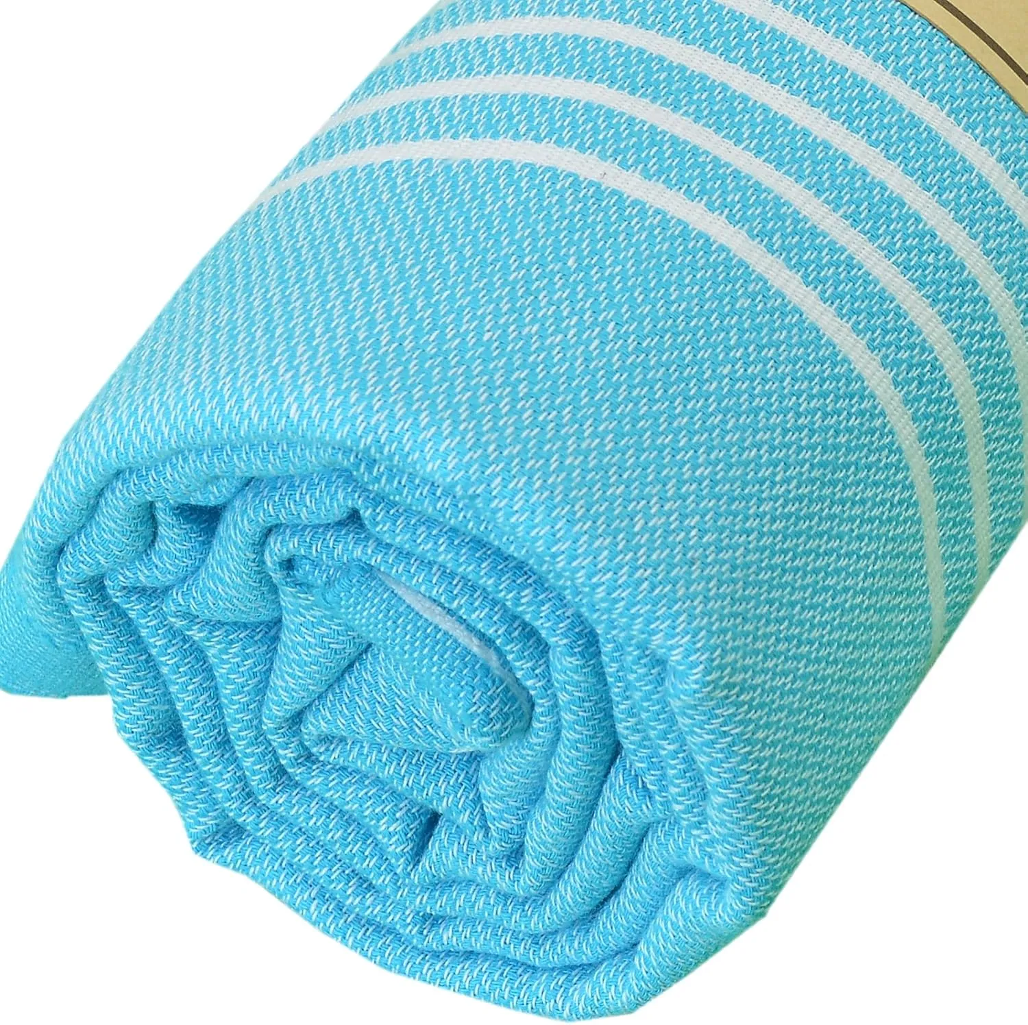 Bersuse Towels Anatolia XL Beach Blanket Throw Blanket Turkish Towel 100% Cotton Extra-Large Quick-Dry Lightweight Premium Peshtemal Towel - 61x82 Inches, Turquoise