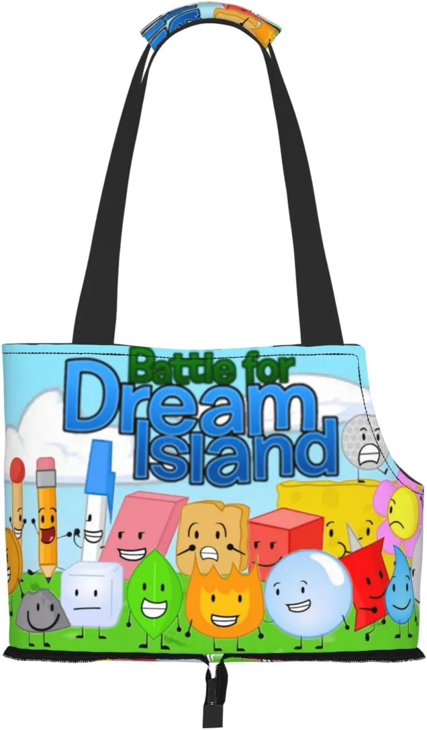 Bfdi-Battle for Dream Island Portable Folding Single-Shoulder Bag for Pets Cozy Plush Dog Purse Carrier for Small Dogs