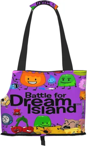 Bfdi-Battle for Dream Island Portable Folding Single-Shoulder Bag for Pets Cozy Plush Dog Purse Carrier for Small Dogs
