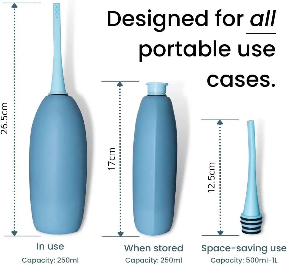 BIDOO The Universal, Portable Bidet (Pink Salt) with Cap and Travel Bag l Replaces Wet Wipes and Shower Toilet l Peri Bottle for Postpartum l Elder Care l New Moms l Pre and Post-Intimacy