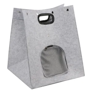 BIGTREE Felt Breathable Pet Carrier Portable Foldable Pet Bed, Dual Purpose Pet Transport Bag Tent Pet Bed for Cats and Small Dogs