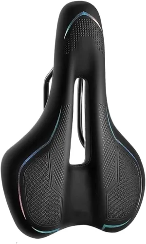 Bike Bicycle Saddle Rail Hollow Breathable Absorption Rainproof Soft Comfortable Sponge Casual Road Cycling Fit for Seat
