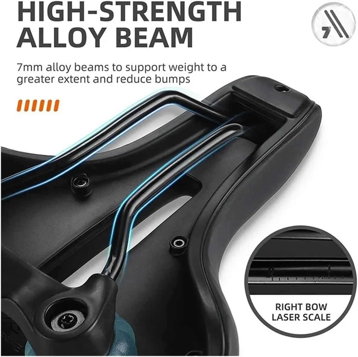 Bike Bicycle Saddle Rail Hollow Breathable Absorption Rainproof Soft Comfortable Sponge Casual Road Cycling Fit for Seat