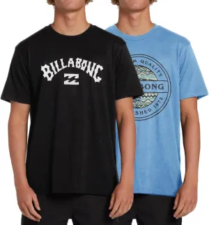 Billabong Big and Tall T-Shirts for Men – 2 Pack Cotton Mens Beach Summer Tees