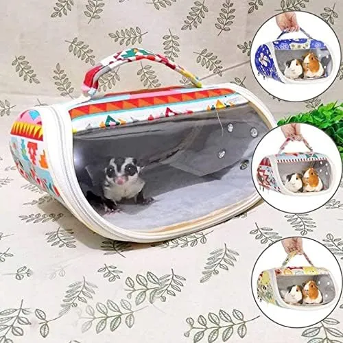 Birdcages Parrot Hamster Travel Bag Breathable Cockatiel Outing Bag Chinchilla Ferret Carrying Bag,Blue Elk