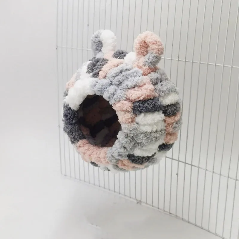Birds Nest Parrots Plush Nest Hanging Tree House for Small Birds Pet Portable Bird Screw Fixed Nest Perch Bed Bird Toy
