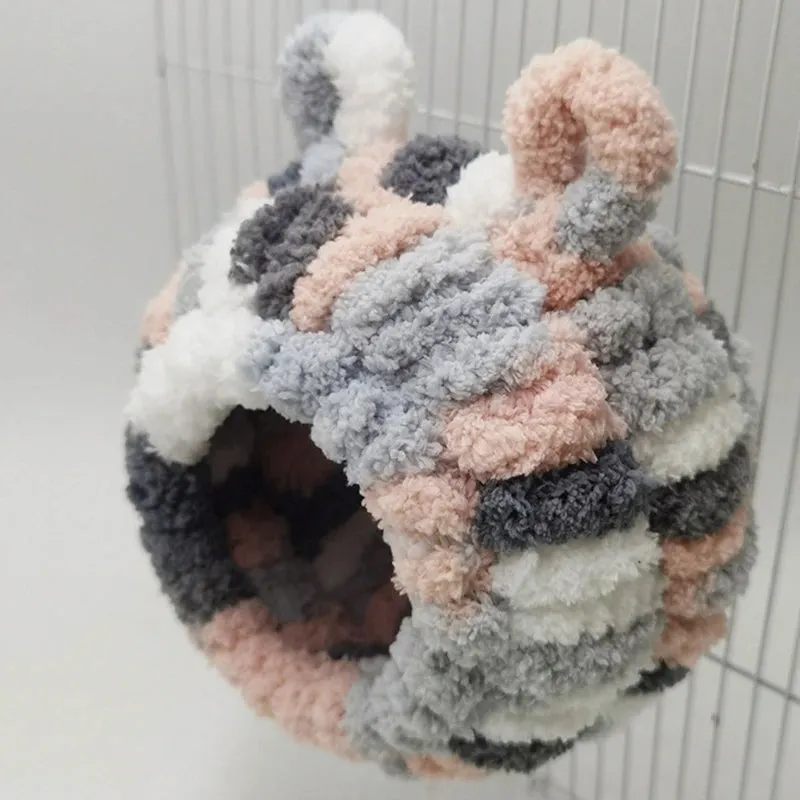 Birds Nest Parrots Plush Nest Hanging Tree House for Small Birds Pet Portable Bird Screw Fixed Nest Perch Bed Bird Toy