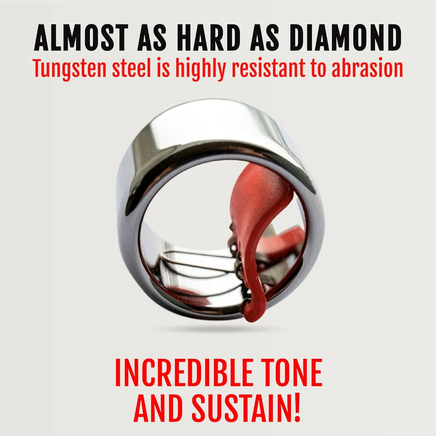 Black Mountain Slide Guitar Rings - Made From Tungsten Steel. Acoustic Guitar Slide, Electric Guitar Slide, Bass, Ukulele, and More. Almost as Hard as Diamond, Smooth Surface Finish, New Invention