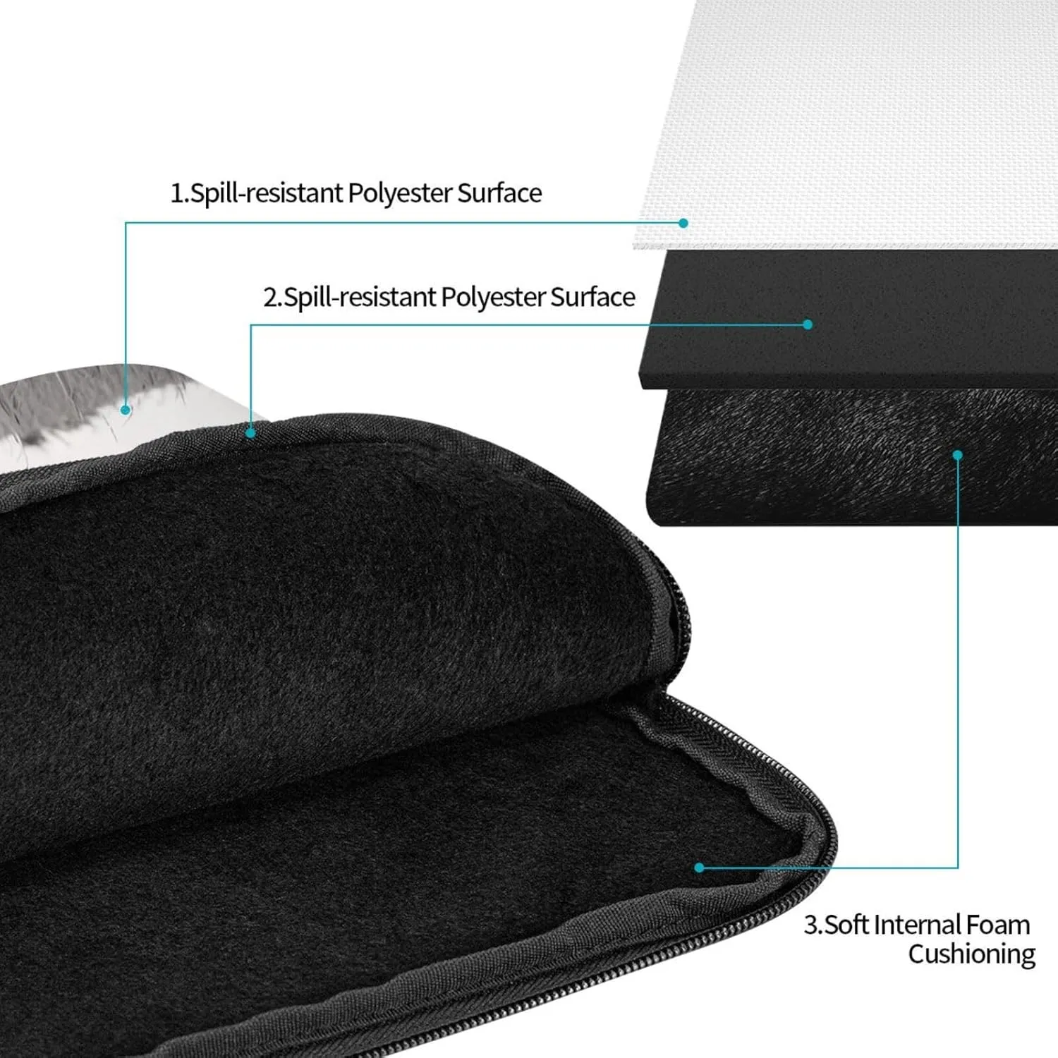 Black Stallion Pattern Shockproof Portable Laptop 17 inch Sleeve Bag for Men and Women - Ideal for Business Travel, School, and Daily Use