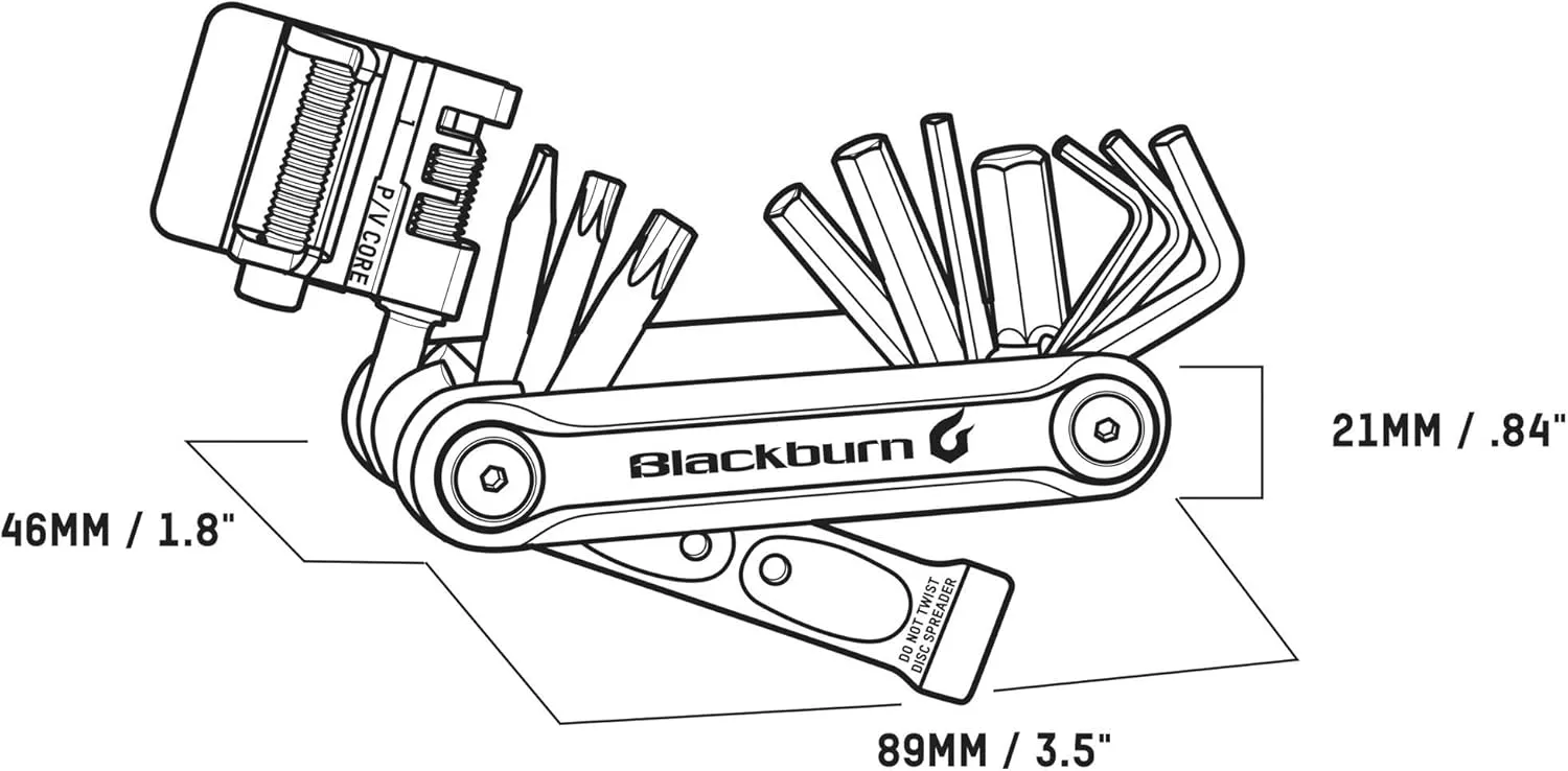 Blackburn Tradesman 18 Function Bike Multi-tool (Bronze, One Size)