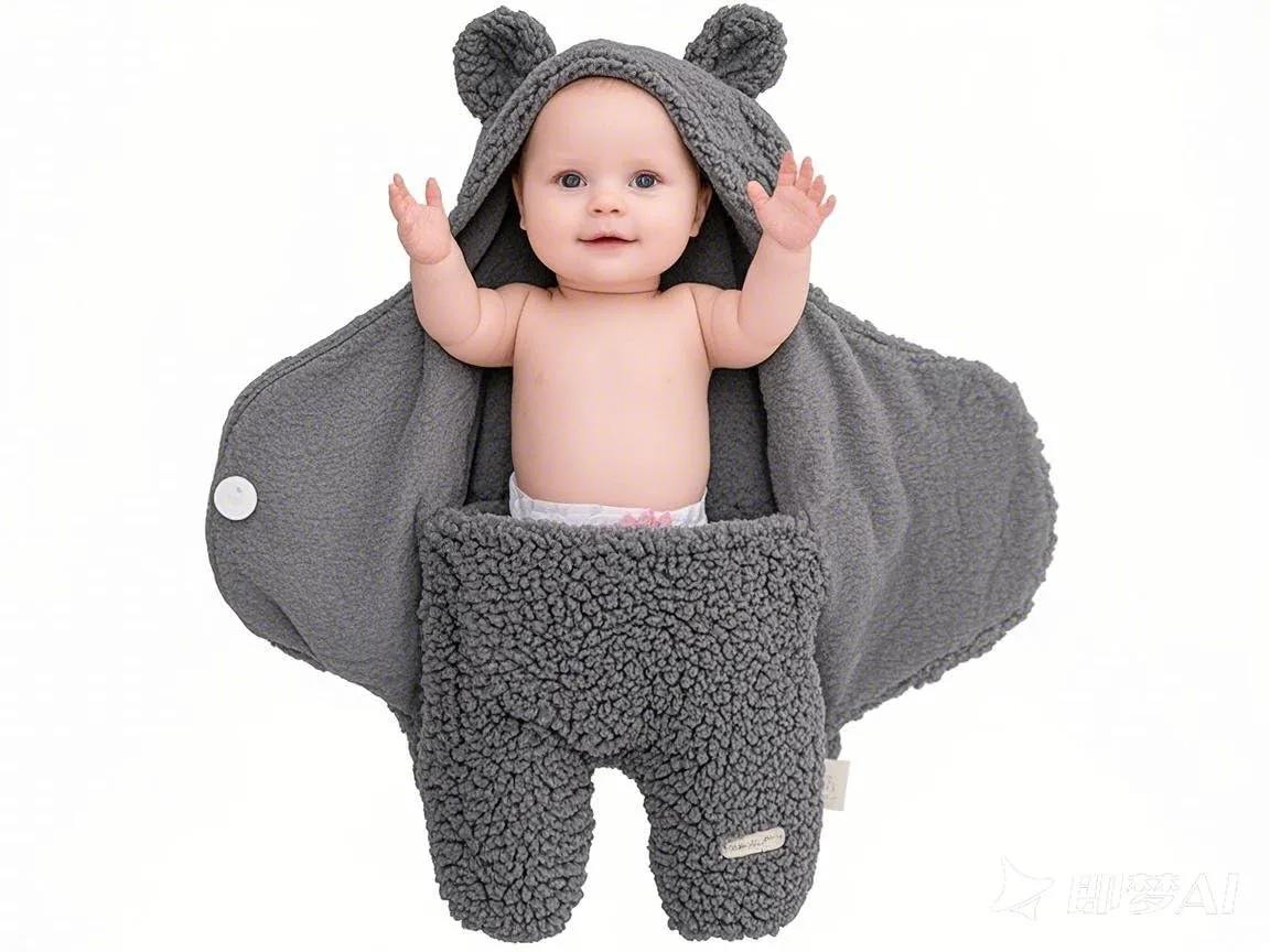 BlueSnail Newborn Receiving Blanket Baby Sleeping Wrap Swaddle 0-3 Months, 8-13 lbs (Gray)