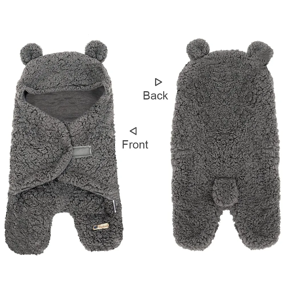 BlueSnail Newborn Receiving Blanket Baby Sleeping Wrap Swaddle 0-3 Months, 8-13 lbs (Gray)