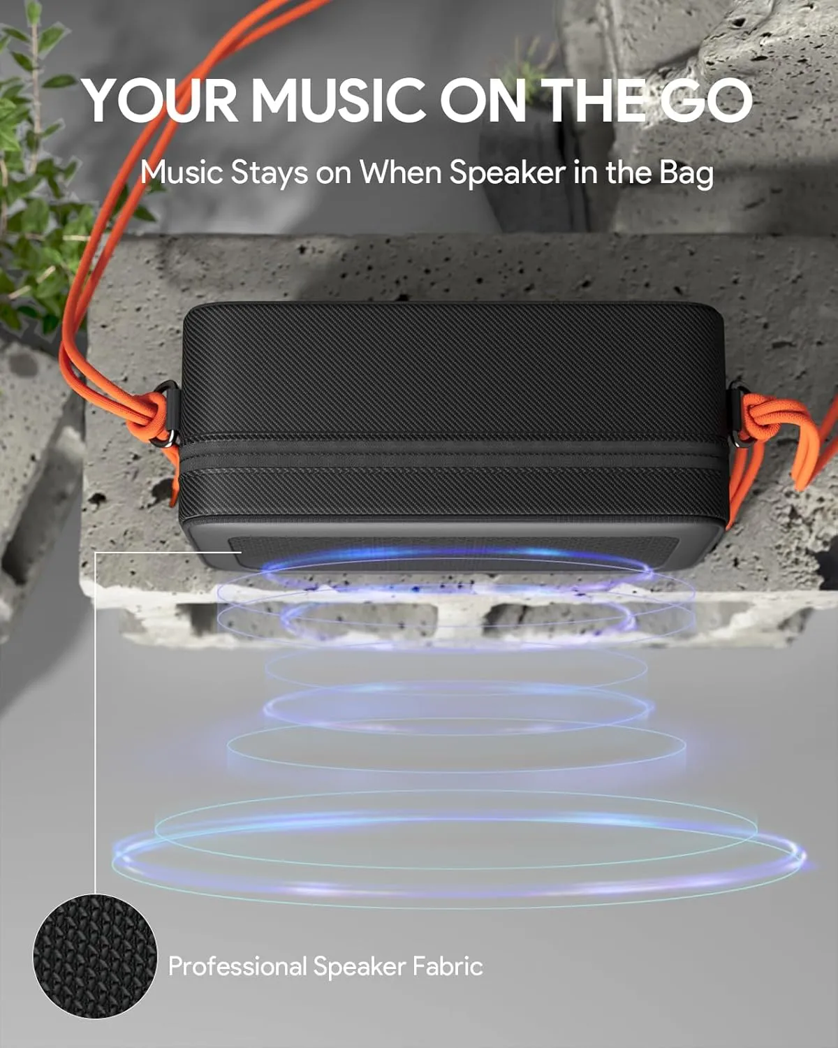 Bluetooth Speaker Universal Case Bag for JBL CHARGE 5/ CHARGE 4/JBL Flip 5 /Flip 6 /Bose SoundLink Flex BolaButty/Anker Soundcore/Soundcore 2/with Adjustable Shoulder Strap (Black)