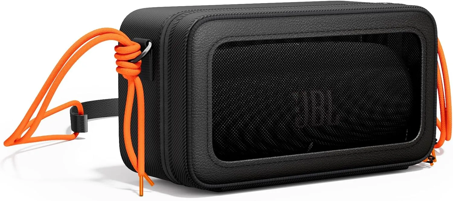 Bluetooth Speaker Universal Case Bag for JBL CHARGE 5/ CHARGE 4/JBL Flip 5 /Flip 6 /Bose SoundLink Flex BolaButty/Anker Soundcore/Soundcore 2/with Adjustable Shoulder Strap (Black)