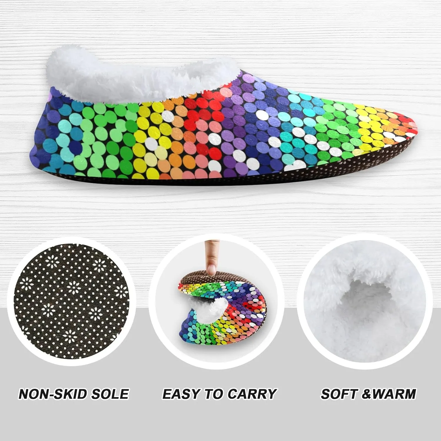 Boccsty Boys Girls House Slippers Christmas Kids Toddler Home Shoes Winter Indoor shoes XS-S