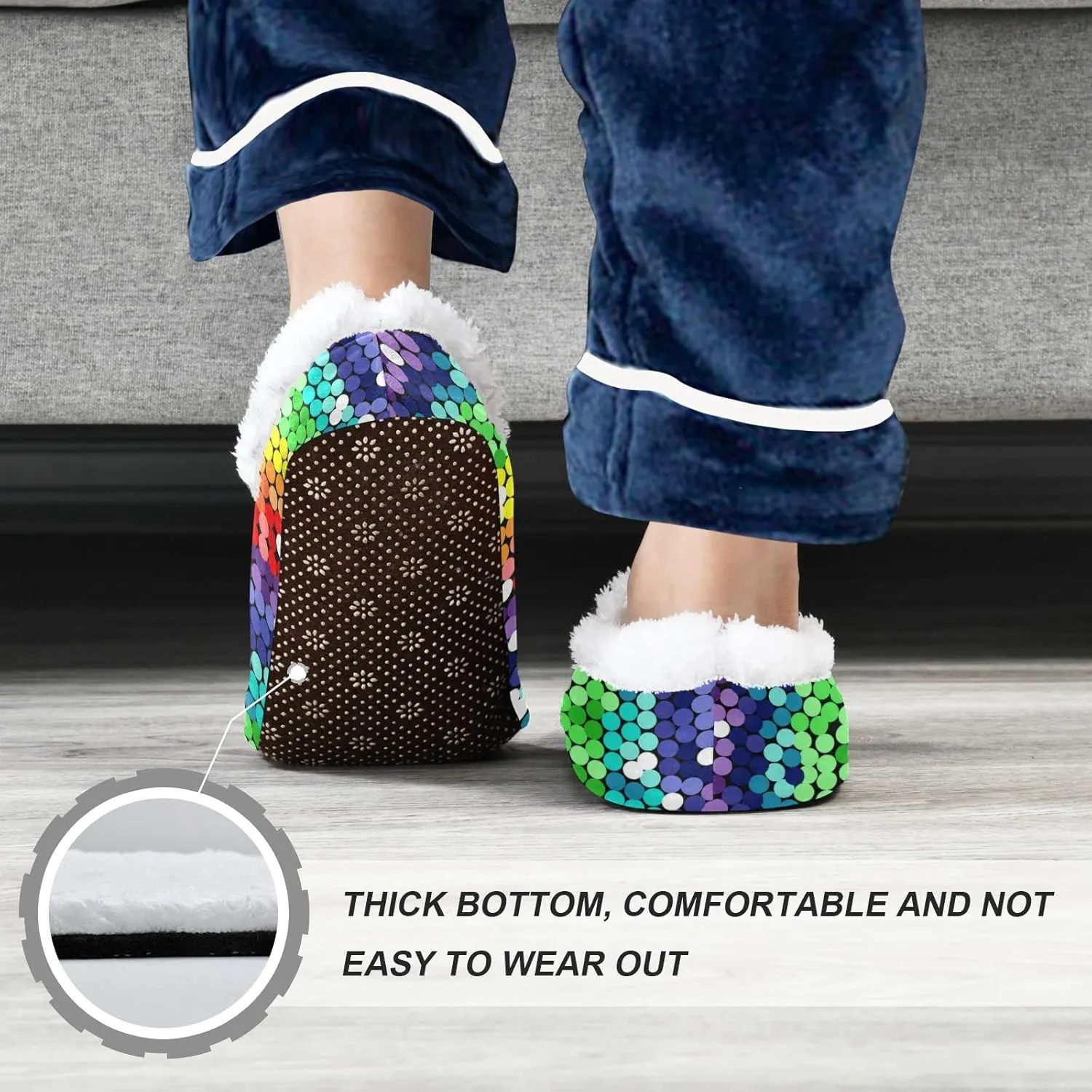 Boccsty Boys Girls House Slippers Christmas Kids Toddler Home Shoes Winter Indoor shoes XS-S