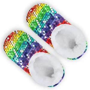 Boccsty Boys Girls House Slippers Christmas Kids Toddler Home Shoes Winter Indoor shoes XS-S