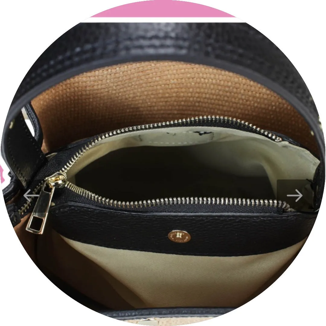 Bologna Woven Raffia & Leather Tote Bag | Taupe