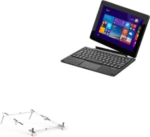 BoxWave Stand and Mount Compatible with E Fun Nextbook 10 - Pocket Aluminum Stand 3-in-1, Portable Multi Angle Viewing Riser - Metallic Silver