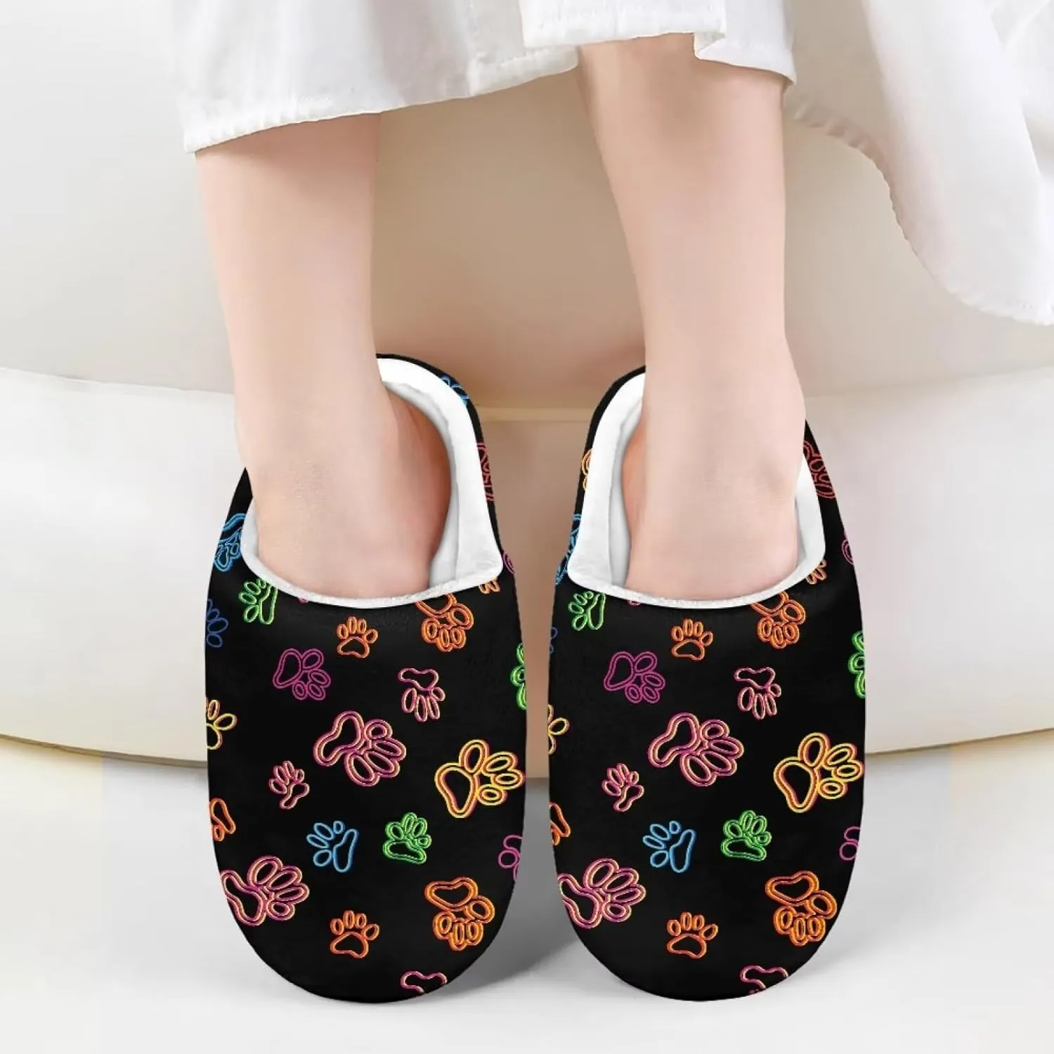 Boys Girls Slippers Plush Warm House Shoes Breathable Kids Flannel Fuzzy Slippers Winter Non Slip Indoor Cotton Shoes US 9-15
