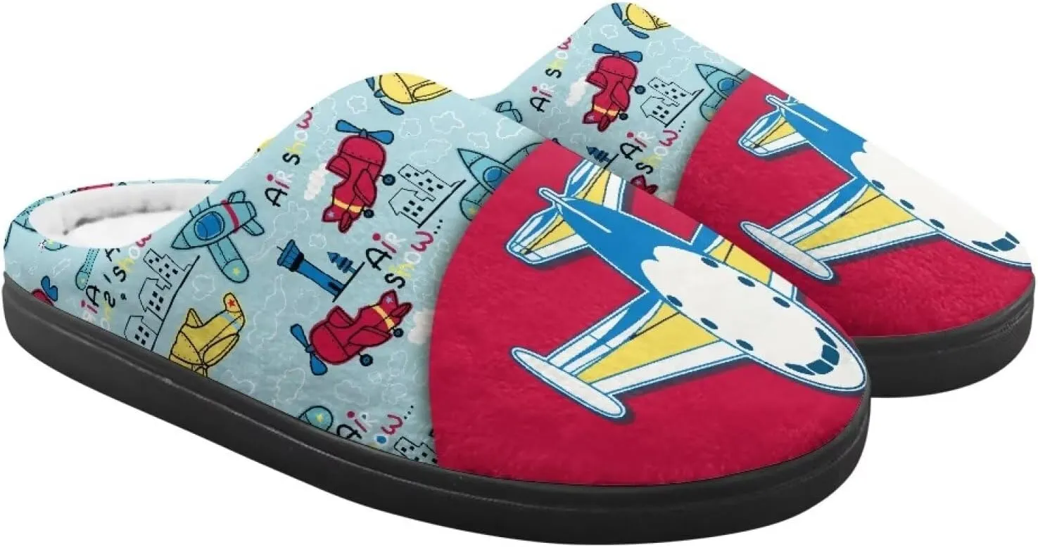 Boys Girls Slippers Plush Warm House Shoes Breathable Kids Flannel Fuzzy Slippers Winter Non Slip Indoor Cotton Shoes US 9-15