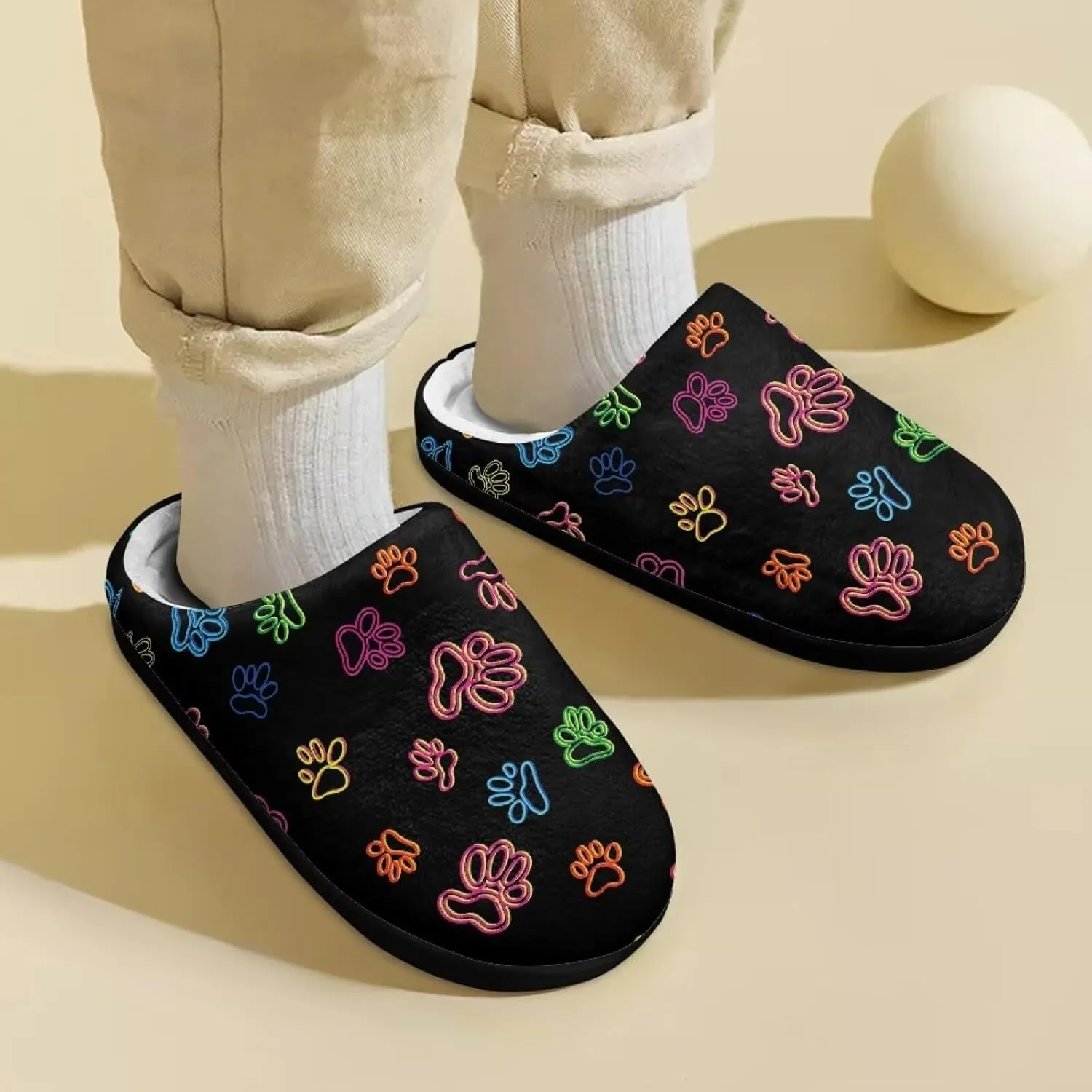 Boys Girls Slippers Plush Warm House Shoes Breathable Kids Flannel Fuzzy Slippers Winter Non Slip Indoor Cotton Shoes US 9-15