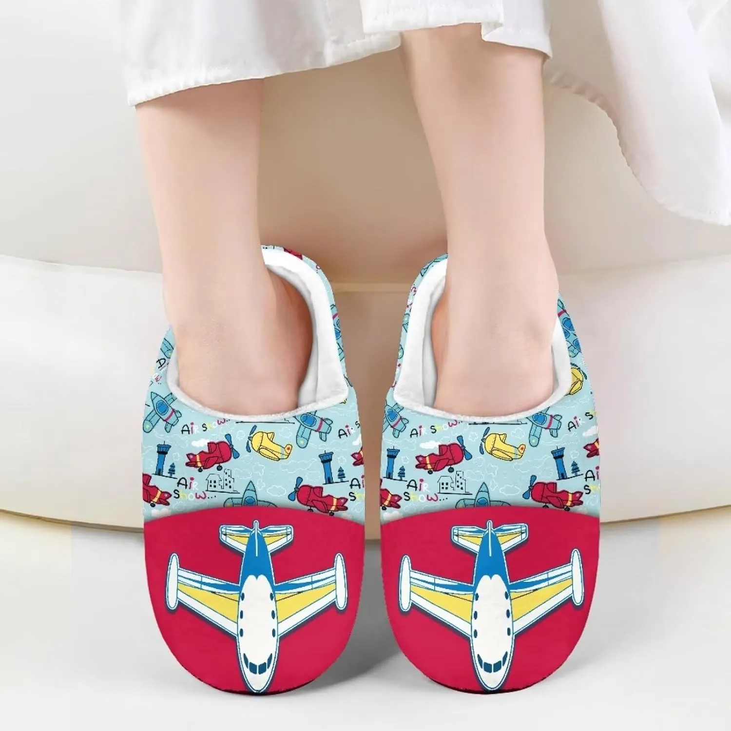 Boys Girls Slippers Plush Warm House Shoes Breathable Kids Flannel Fuzzy Slippers Winter Non Slip Indoor Cotton Shoes US 9-15