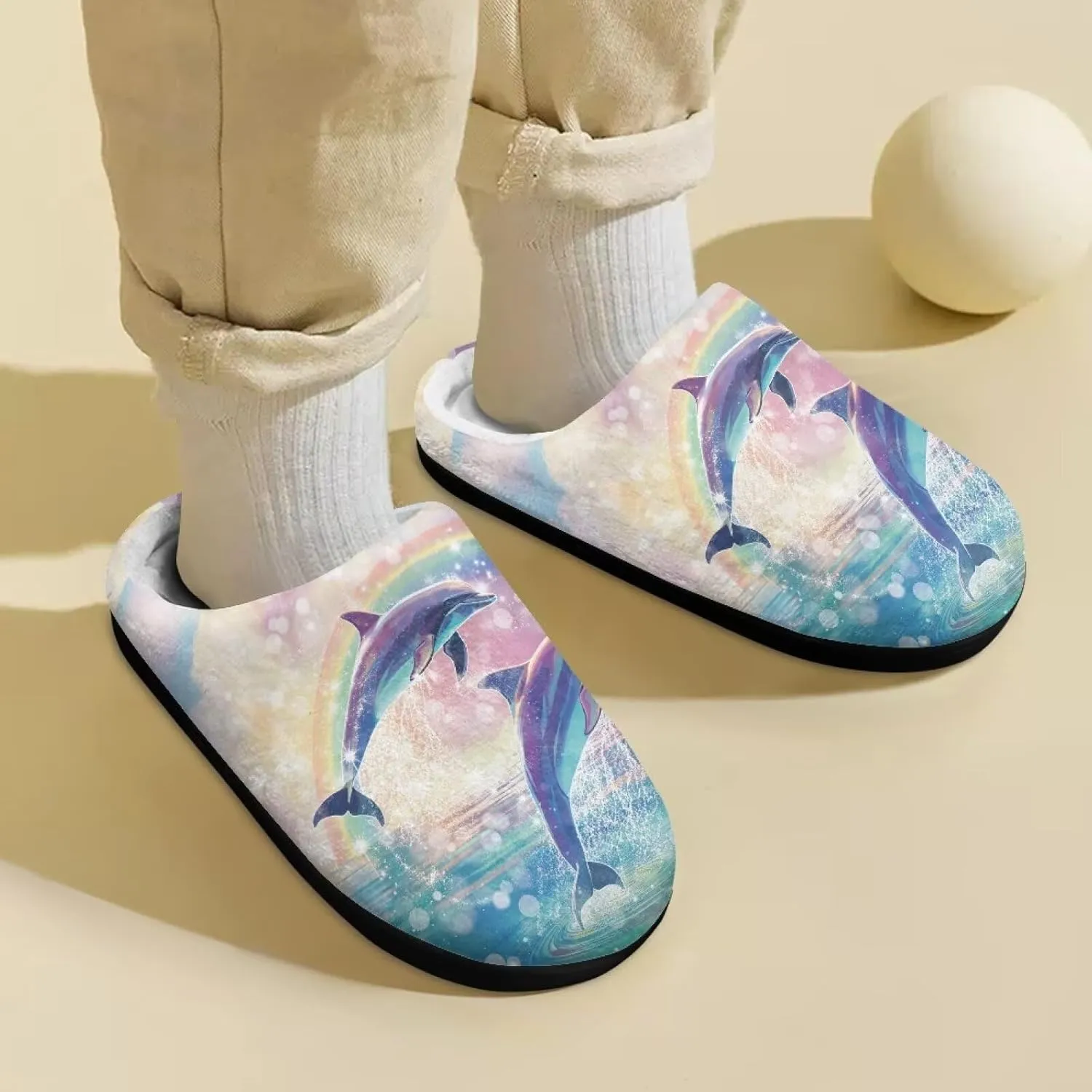 Boys Girls Slippers Plush Warm House Shoes Breathable Kids Flannel Fuzzy Slippers Winter Non Slip Indoor Cotton Shoes US 9-15