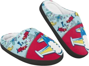 Boys Girls Slippers Plush Warm House Shoes Breathable Kids Flannel Fuzzy Slippers Winter Non Slip Indoor Cotton Shoes US 9-15