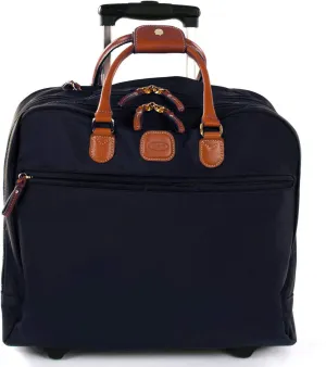 Bric's X-Bag/X-Travel 2.0 - Pilot Bag - Rolling Carry On Luggage - Business - 14 x 15.5-Inch Luggage Laptop Bag, Navy
