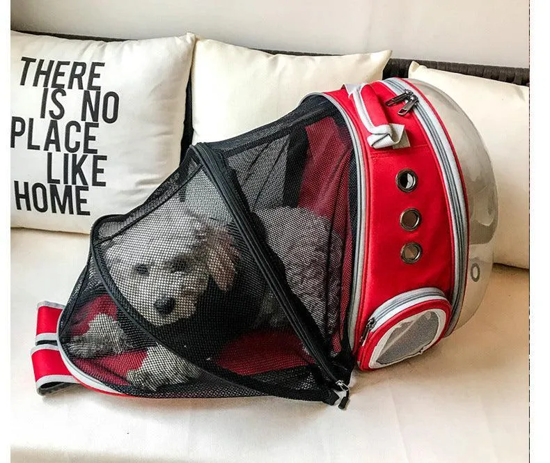 Bubble Pet Sightseeing Backpack: Portable And Stylish Carrier For Small Animals