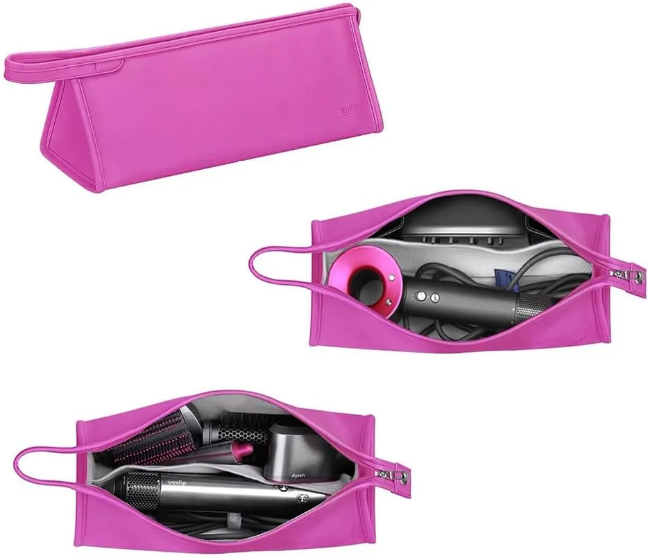Buwico PU Leather Travel Case Portable Storage Bag for Dyson Airwrap Styler/Shark Airwrap, Waterproof Anti-scratch Dustproof Shockproof Protection Organizer Travel Gift Case, Travel Case for Shark Flexstyle