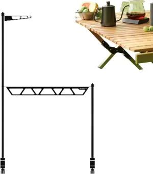Camping Cookware Shelf - Desktop Cookware Storage Stand - Metal Cutlery Holder, Portable Removable Tool Organizer for Camping Picnic BBQ Outdoor Fishing