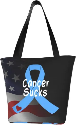 Cancer Sucks Diabetes Awareness Fashion Shoulder Bag Large Capacity For Man Or Woman