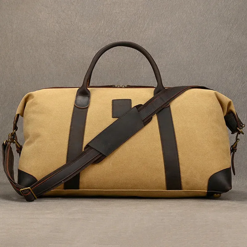 Canvas Leather Travel Bag