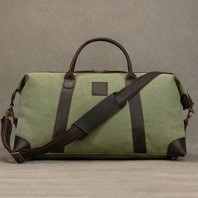 Canvas Leather Travel Bag