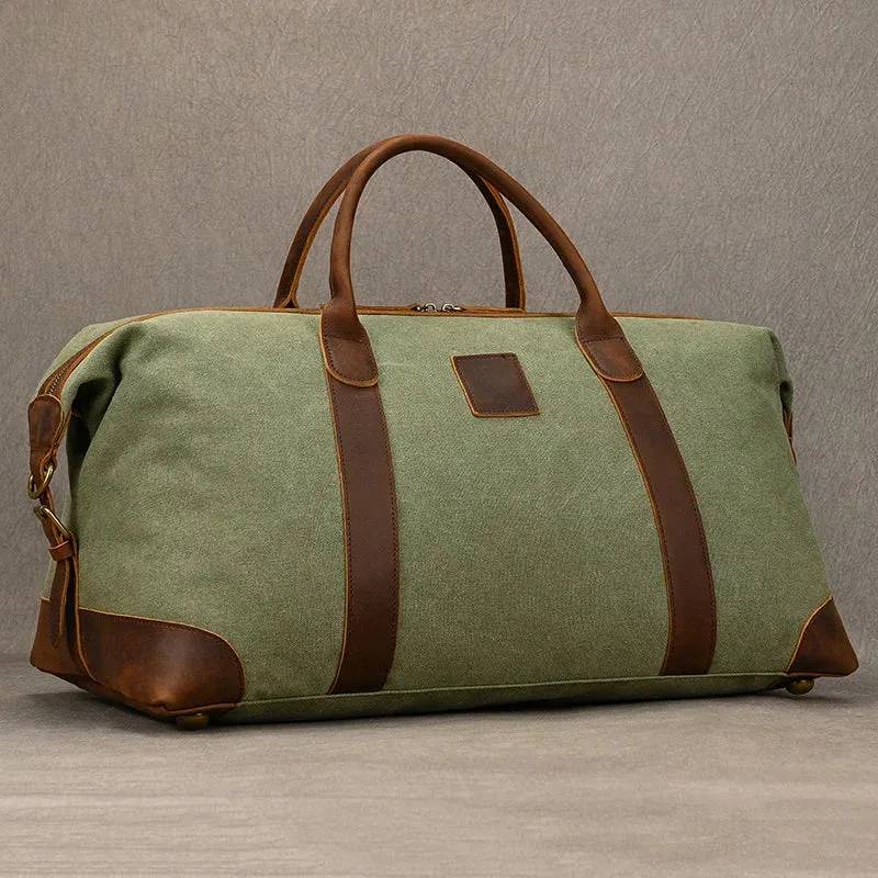 Canvas Leather Travel Bag