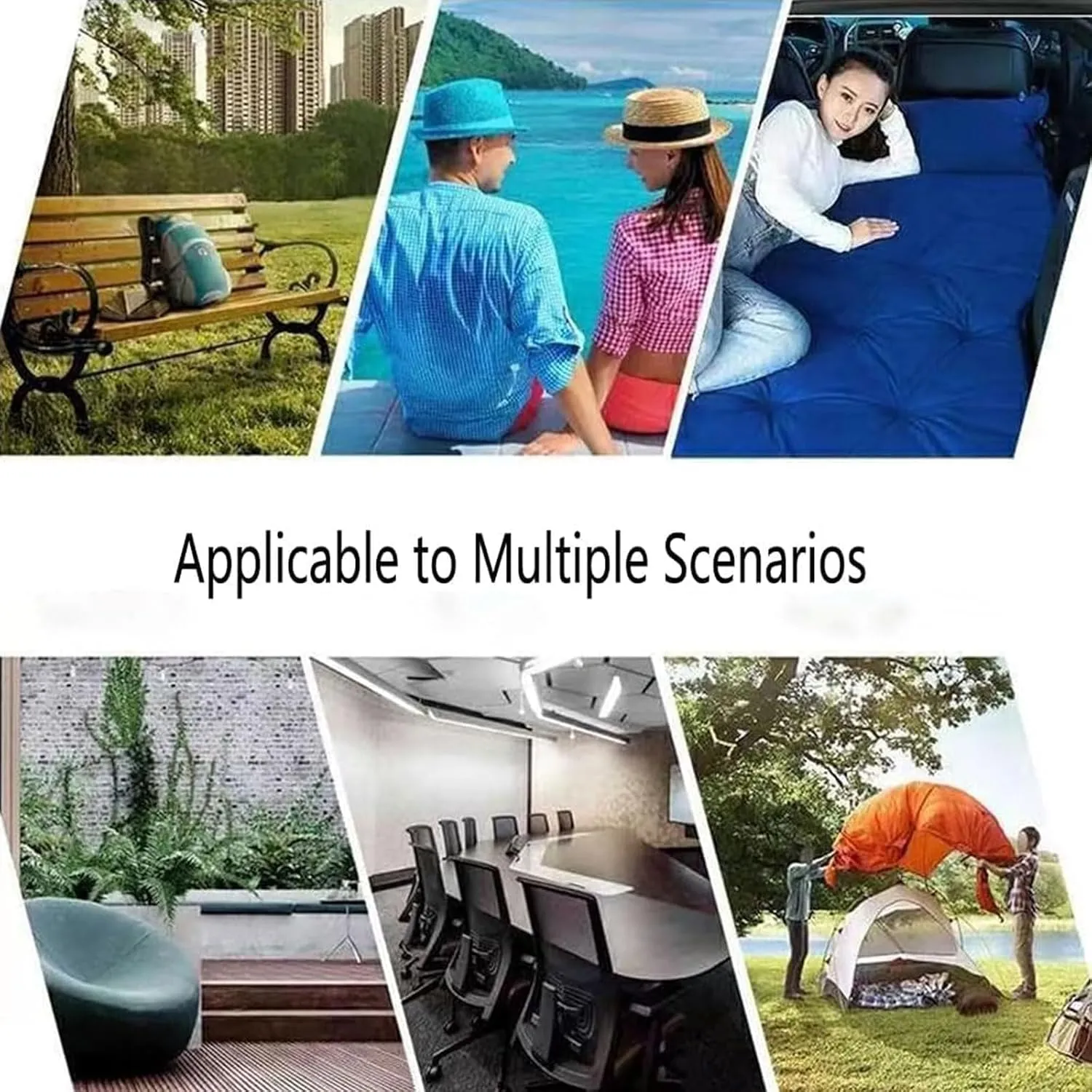 Car Air Mattress for Range Rover Evoque 2009-2014,Portable Inflatable Mattress Pad Camping Bed Air Couch Inflatable Bed Pertain SUV Trunk and Rear Seat,A