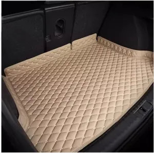 Car Boot Mat for Ford Kuga (CX482) Titanium/X/ST Line 2019 2020 2021 2022, Boot Trunk Mat Liner Non Slip Protector Protects Vehicle Carpet,1-F Beige