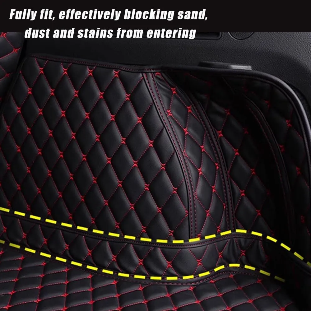 Car Boot Mat for Ford Kuga (CX482) Titanium/X/ST Line 2019 2020 2021 2022, Boot Trunk Mat Liner Non Slip Protector Protects Vehicle Carpet,1-F Beige