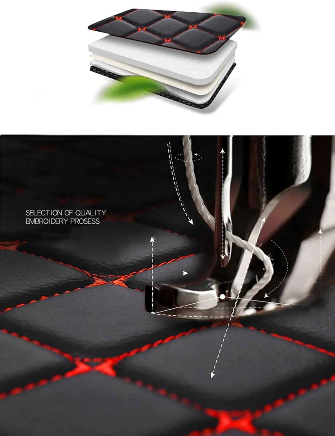 Car Leather Cargo Liners for Genesis GV70 EV Pure Electric 2023 2024, Full Coverage Rear Trunk Liner Mats Waterproof Anti-Scratch Protector Pad,Black
