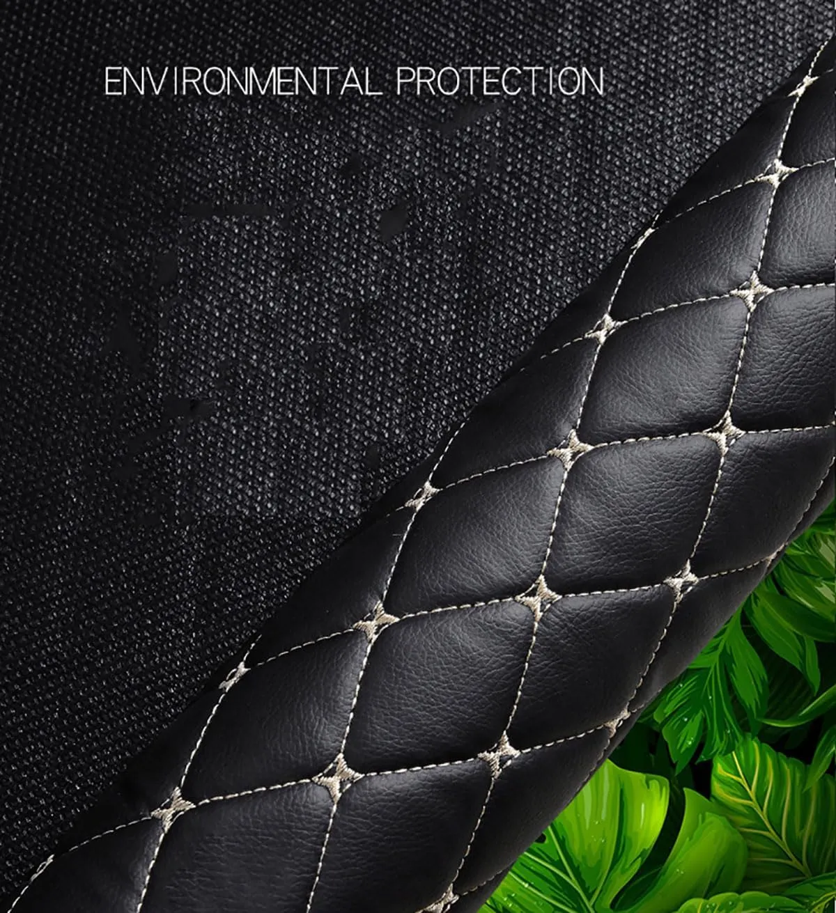 Car Leather Cargo Liners for Genesis GV70 EV Pure Electric 2023 2024, Full Coverage Rear Trunk Liner Mats Waterproof Anti-Scratch Protector Pad,Black