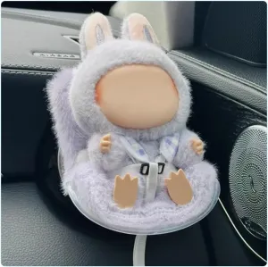 Car Seat for Plush Doll Air Vent Sofa for 3.9-6.7" Plush Dolls Upgraded Shoulder Straps Creative Toy Chair with Supporter Leg for Desktop Display Portable Auto Decoration Purple