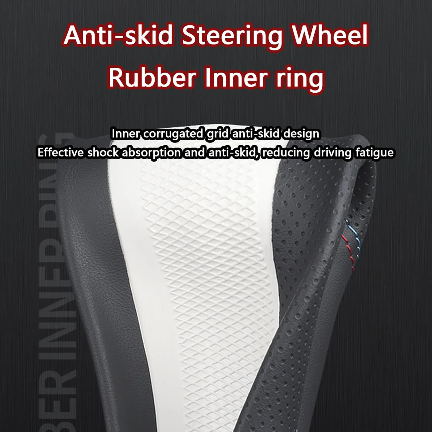 Car Steering Wheel Cover for Buick Regal Excelle GT Lacrosse Verano Excelle Encore Envision GL6 GL8, Anti-Slip Breathable Steering Wheel Protector Leather Steering Wheel Cover, Car Accessories
