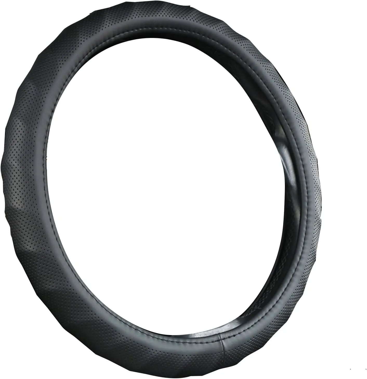 Car Steering Wheel Covers for Citro?n Berlingo/Jumper/Jumpy/2CV/Nemo/Xantia/Xsara, Anti-Slip Odorless Steering Wheels Protective Cover, Automotive Interior Accessories,A-Black