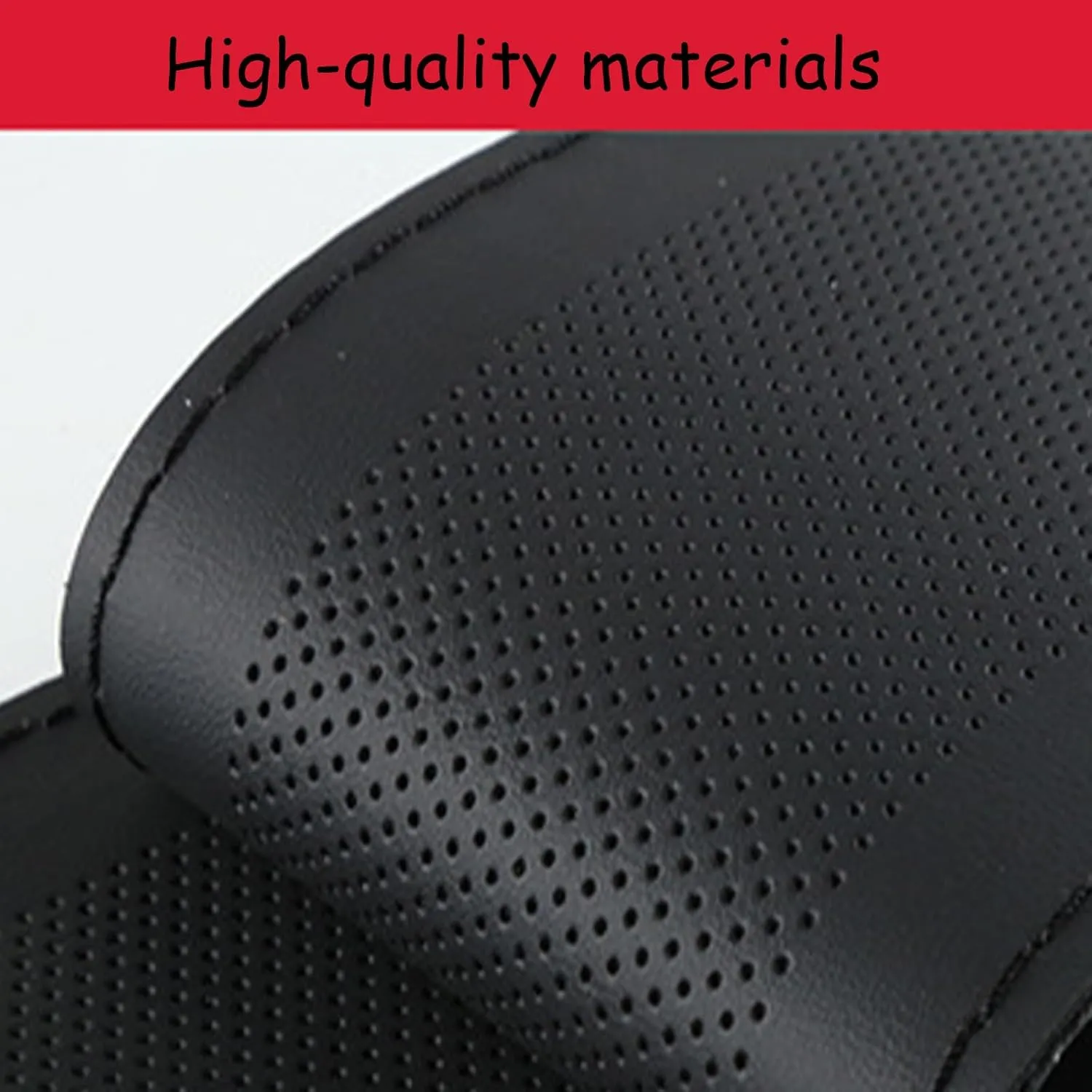 Car Steering Wheel Covers for Citro?n Berlingo/Jumper/Jumpy/2CV/Nemo/Xantia/Xsara, Anti-Slip Odorless Steering Wheels Protective Cover, Automotive Interior Accessories,A-Black