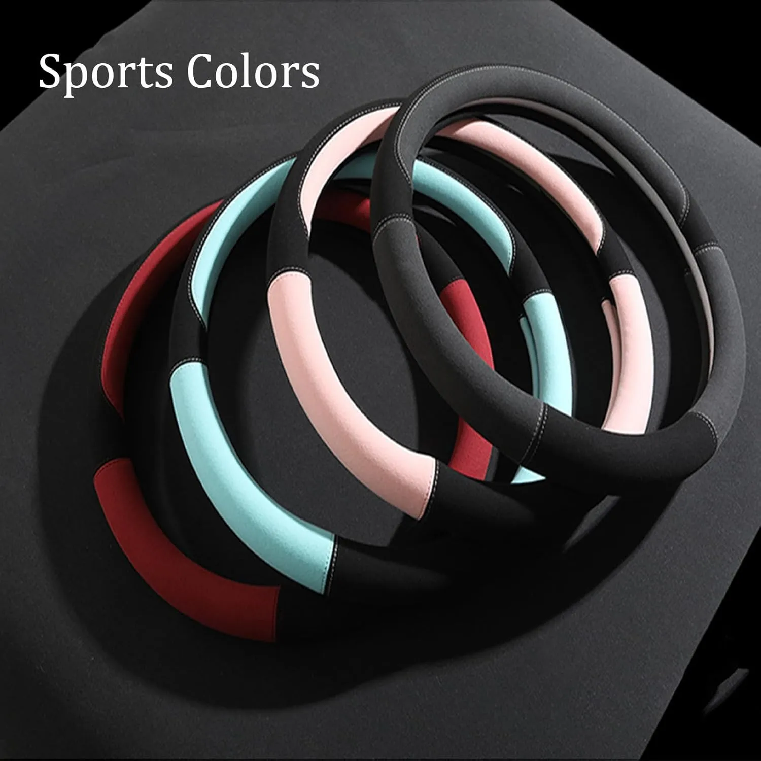 Car Steering Wheel Covers for Maxus e-Deliver 3/e-Deliver 5/e-Terron 9/Euniq 5/Euniq 6/Euniq 7, Comfortable and Non-Slip car Steering Wheel Protective Cover, Interior Accessories