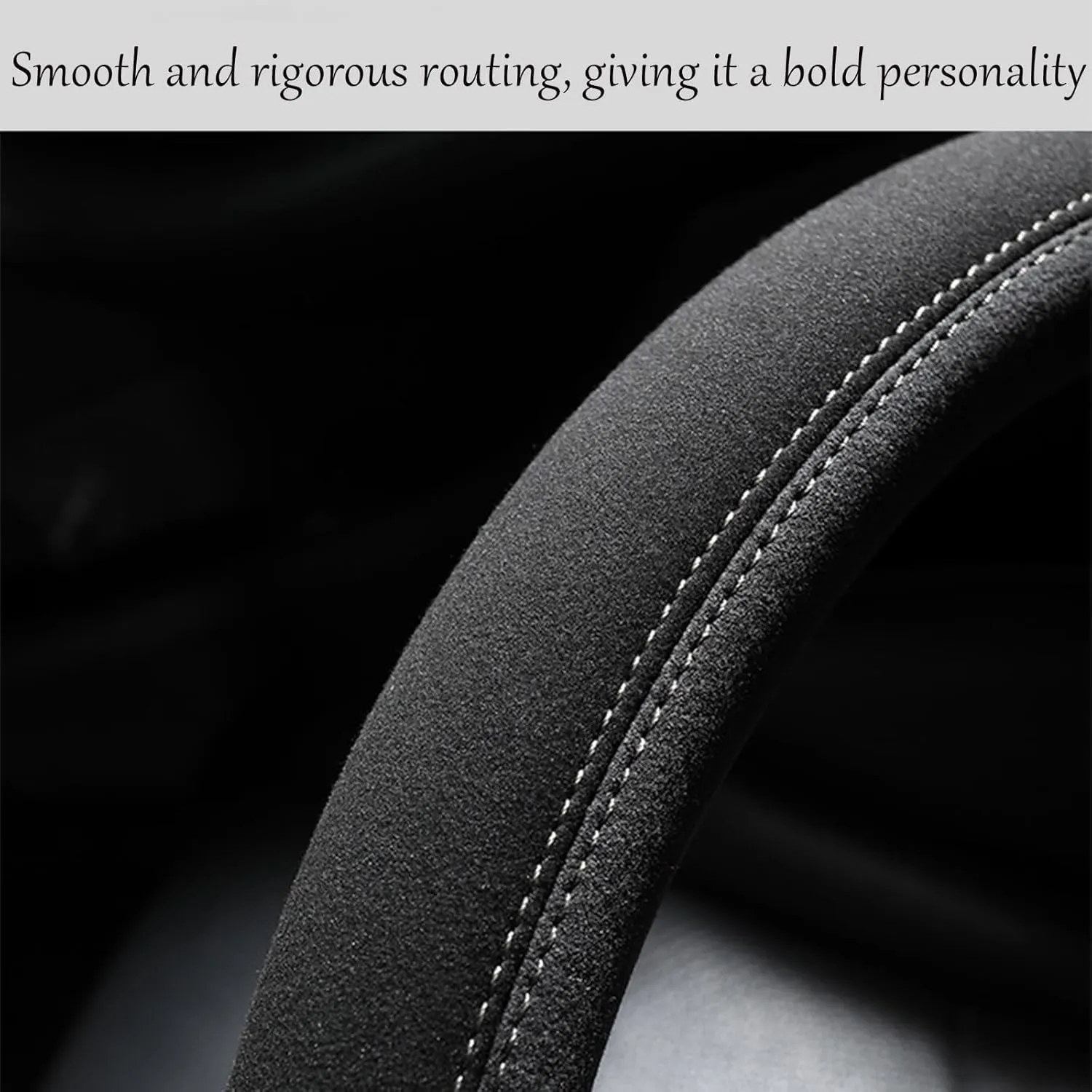 Car Steering Wheel Covers for Maxus e-Deliver 3/e-Deliver 5/e-Terron 9/Euniq 5/Euniq 6/Euniq 7, Comfortable and Non-Slip car Steering Wheel Protective Cover, Interior Accessories