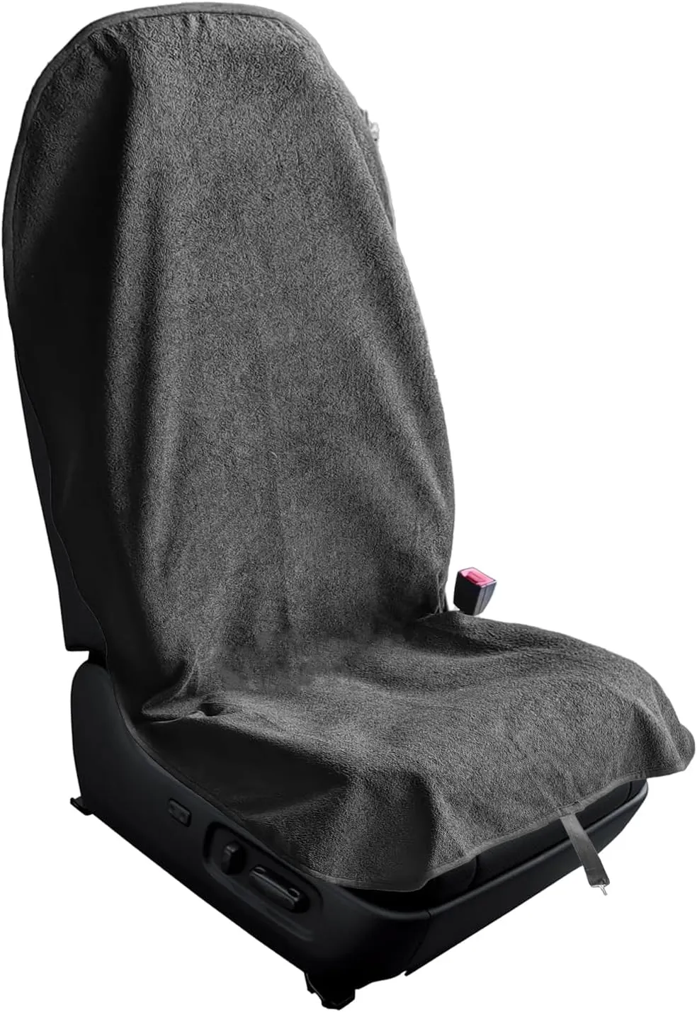 Car Waterproof Towel Front Seats Seat Covers, Washable Seat Protector, Fit Beach Swimming Outdoor Sports, Compatible with Most Cars Trucks Suvs Car (Black)